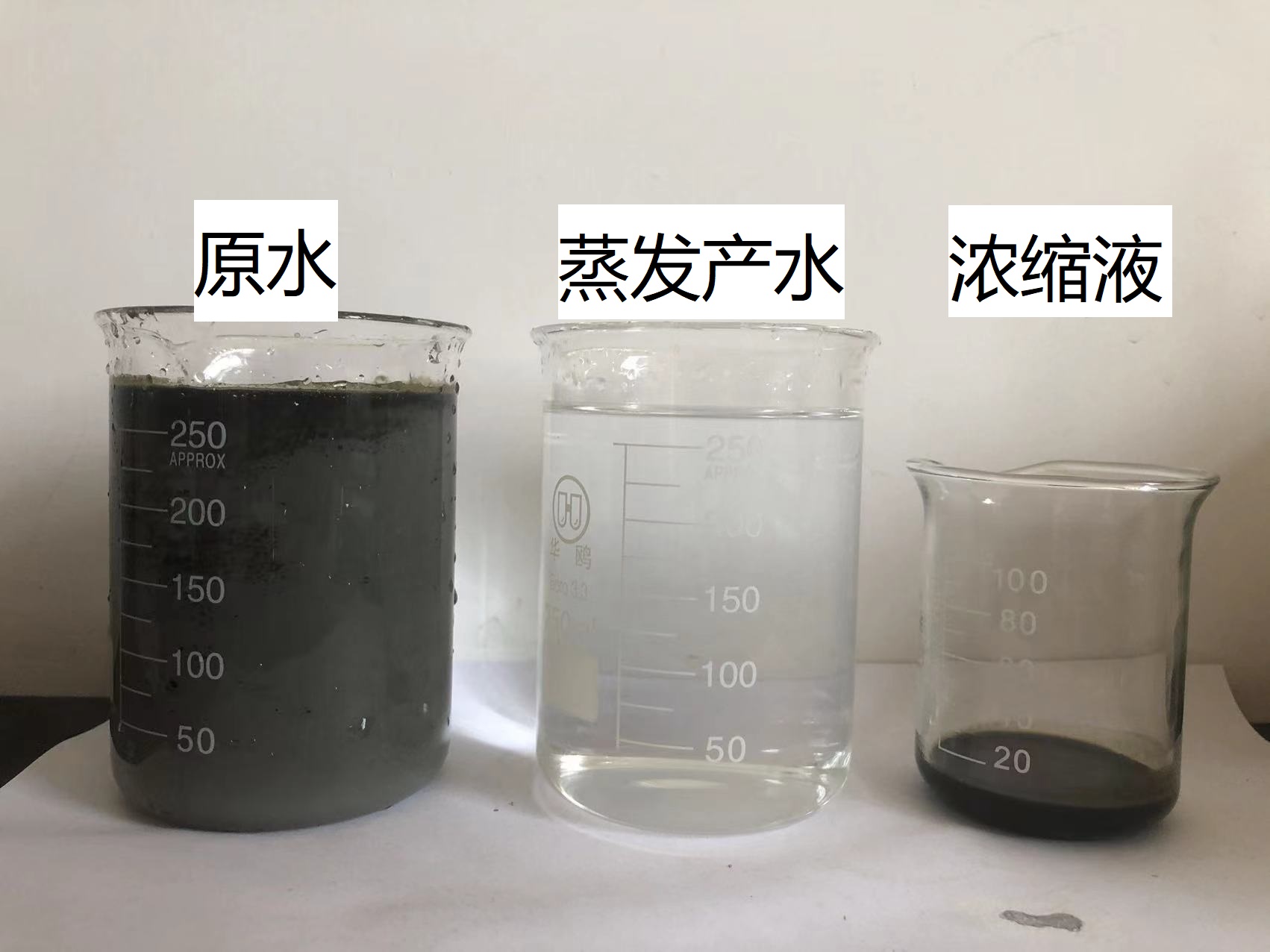 超声波清洗废液蒸发前后